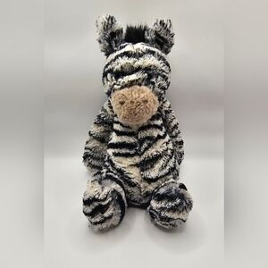Jellycat Bashful Zebra 9" Black White Plush Stuffed Animal